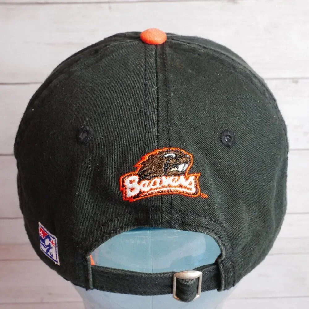 The Game Beavers Oregon State Black Orange Adult Baseball Cap Adjustable Embroid